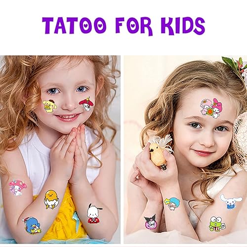 Miniatura 4 de 8 hojas de tatuajes temporales para niños, tatuajes temporales para niños, tatuajes temporales para niñas, suministros de recuerdos de fiesta de