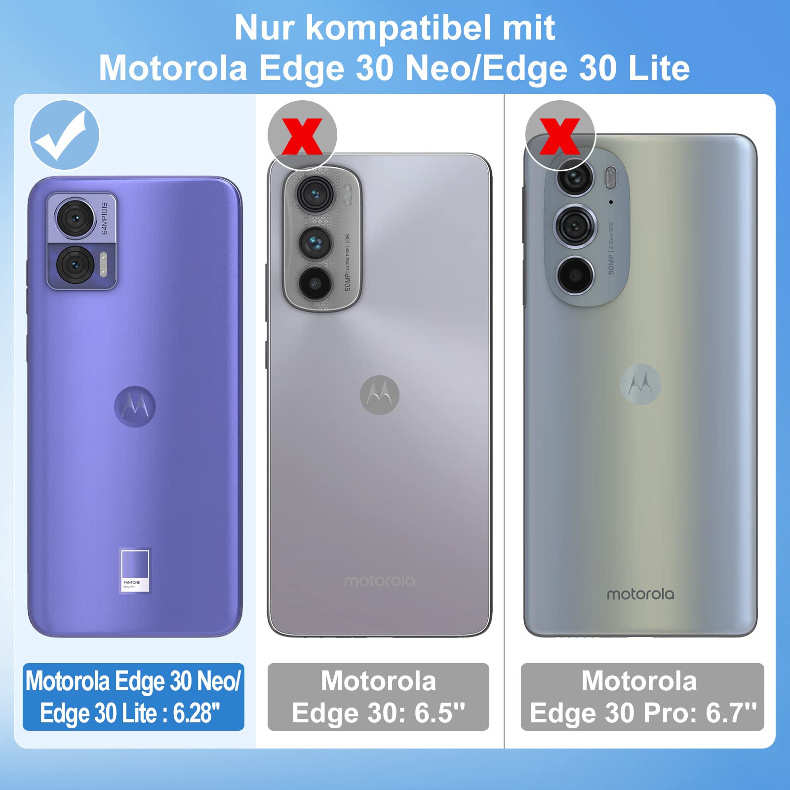 Ivoler Klare Silikon Hülle Für Motorola Moto Edge 30 Neo – Ultra Dünn, Transparent & Stoßfest