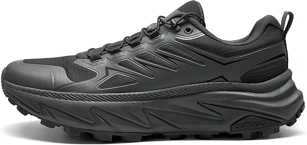 SRA Men's Trail Running Shoes Lightweight Breathable Hiking Running Shoe with Cushioned Soles Training Outdoor Athletic Snearkers Comfortable Walking Shoes for Men
