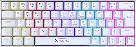 Teclado Gamer Mecânico Fortrek Gravity 65 Compact Branco Switch Outemu Red