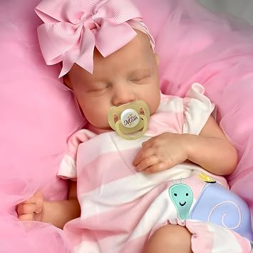 BABESIDE Lifelike Reborn Baby Doll - 17 Inch Real Baby Feeling Real Newborn Baby Doll Sleeping Baby Girl Real Life Baby Doll with Toy Accessories Gift Set for 3+ Years