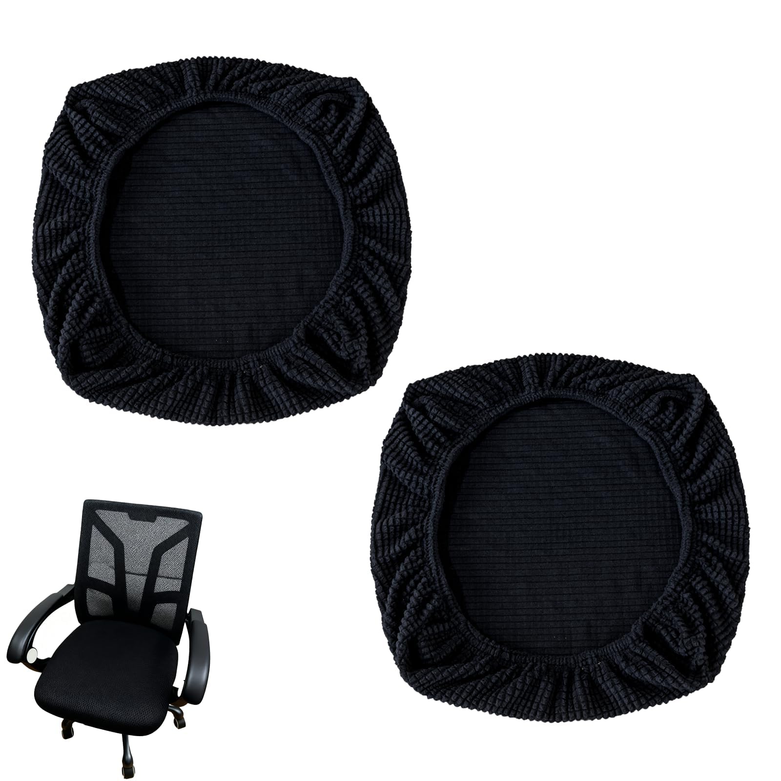 2 Pieces Stretch Office Chair Cover, Washable and Sturdy Computer Chair Cover, Spandex Seat Cover, Protection for Desk Chairs, Modern and Elegant Design