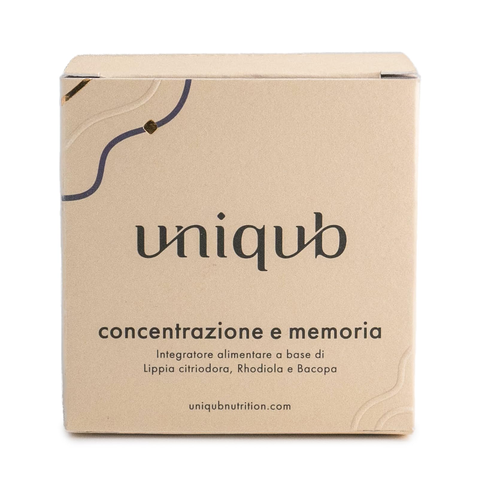 Integratore Concentrazione e Memoria Migliora l'umore Con Rhodiola Rosea Bacopa Monnieri Lippia Citriodora 60 capsule Vegetali 100% Naturale Uniqub