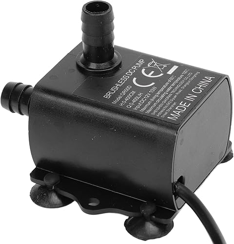 Miniatura 3 de Zerodis Bomba sumergible de policarbonato negro sin escobillas para acuario, fuente, sistemas de refrigeración por agua y circulación
