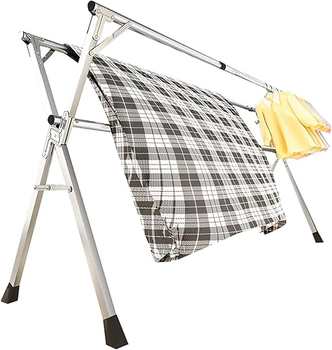 Escurridor de ropa para lavandería al aire libre, estante de secado de acero inoxidable, estante de secado de pie, estantes para secadora para ropa