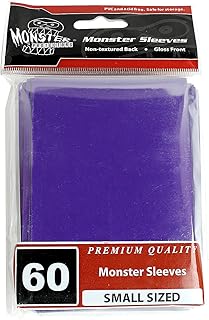 Monster Protectors Sleeves Sleeves - Smaller Size Gloss Finish - Purple (Fits Smaller Sized Gaming Cards)