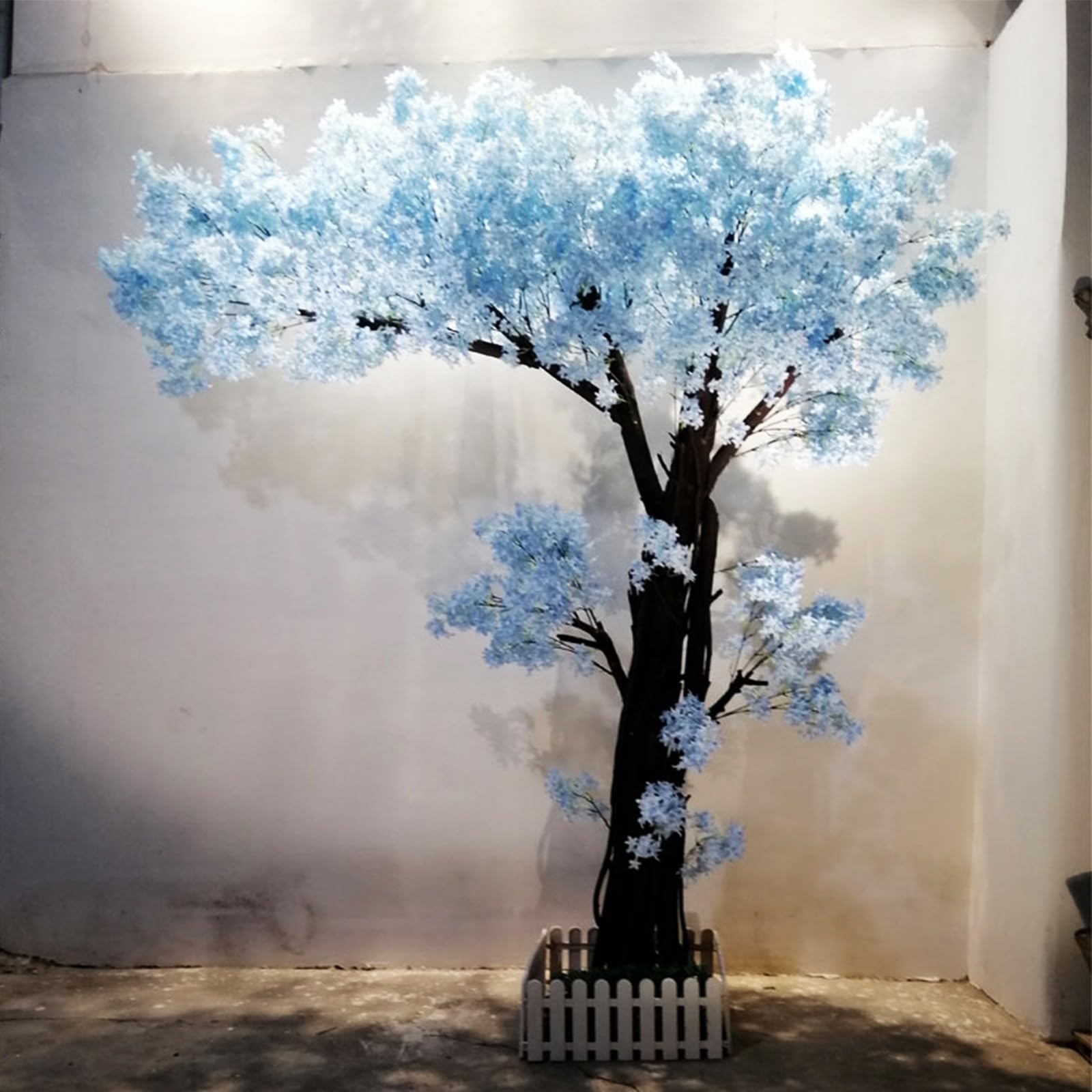 桜の木青いエポキシ樹脂オブジェアート作品 Amazon｜庭、党、結婚式、家の装飾のための人工的な桜の木