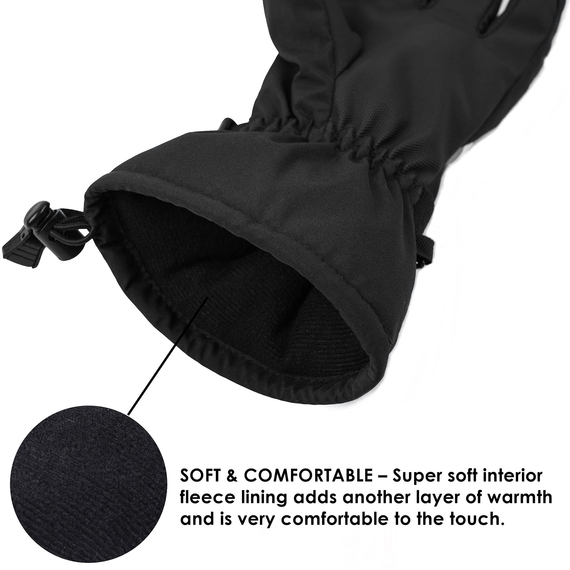 alpine swiss Guantes de esquí Impermeables para Hombre Guantes de esquí Deporte de Invierno Snowboard A Prueba de Viento Cálido 3M Thinsulate