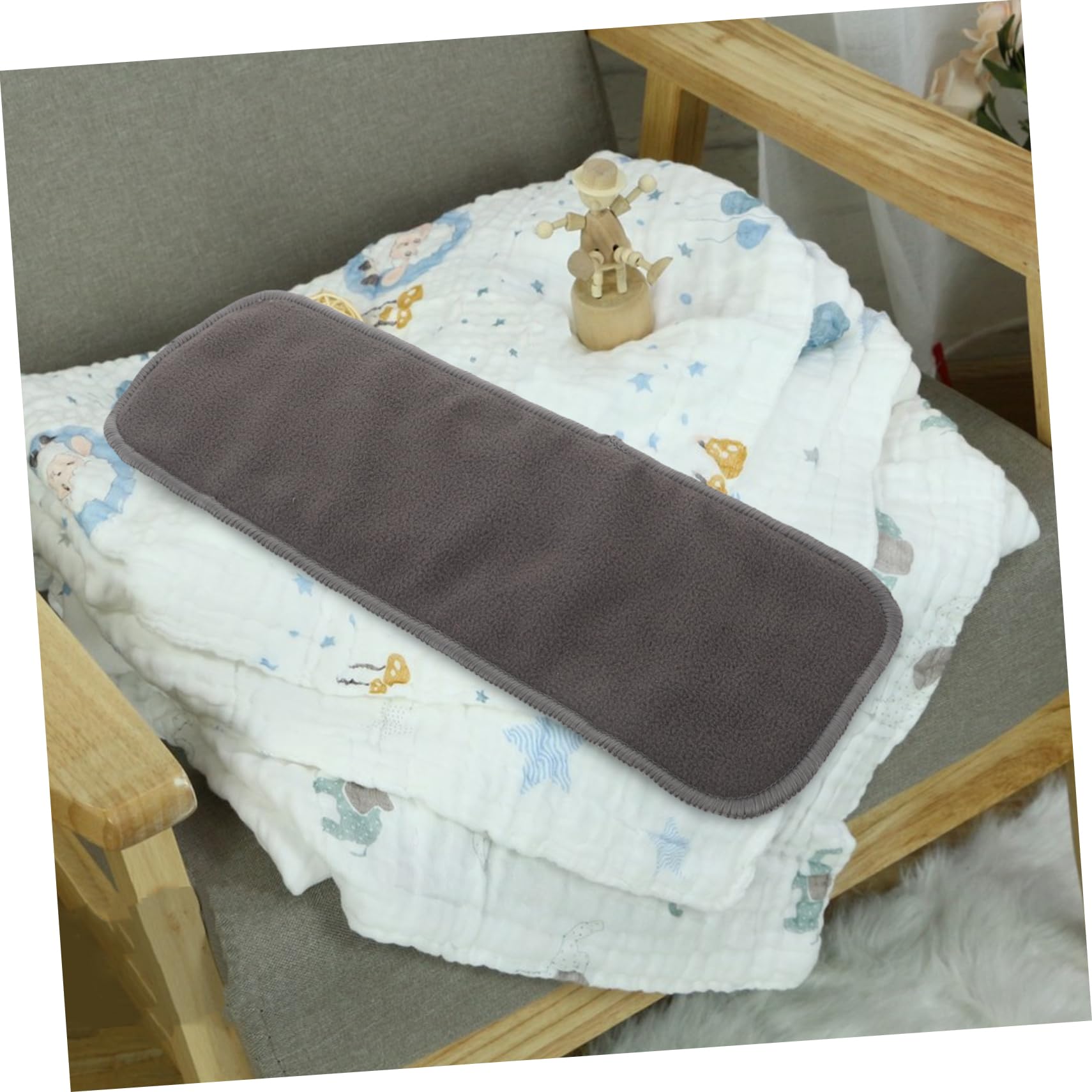 Waschbare Windeleinlagen und 10 Stück aus Bambuskohle Weich Geruchsabsorbierend Wiederverwendbar für Babys für Täglichen Gebrauch und Reisen