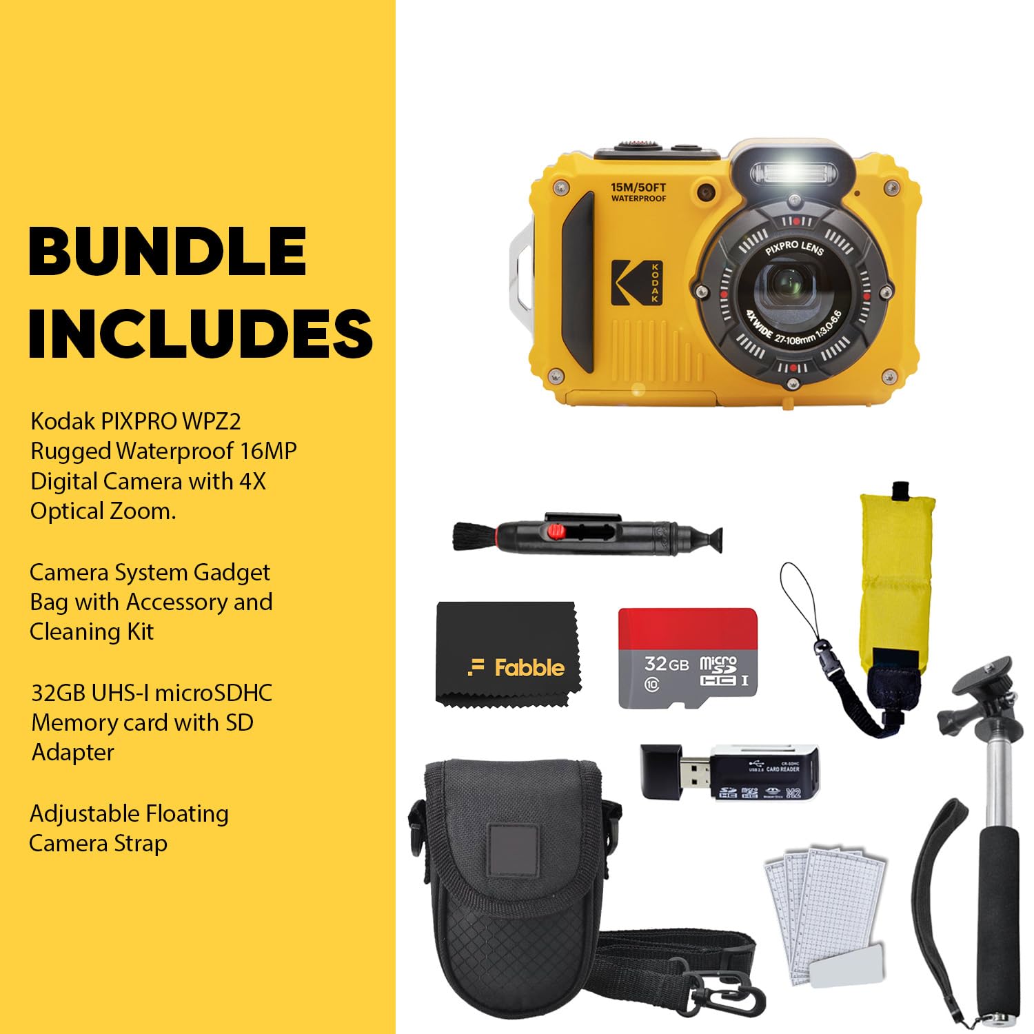 Amazon | Kodak PIXPRO WPZ2 頑丈な防水耐衝撃デジタルカメラ16MP 4倍