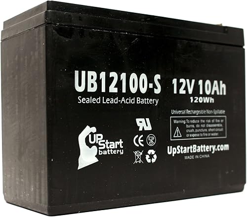 Miniatura 4 de Shoprider Echo 3 SL73 - Paquete de 2 baterías de repuesto UB12100-S universal sellada de plomo ácido (12 V, 10 Ah, 10000 mAh, terminal F2, AGM, SLA)