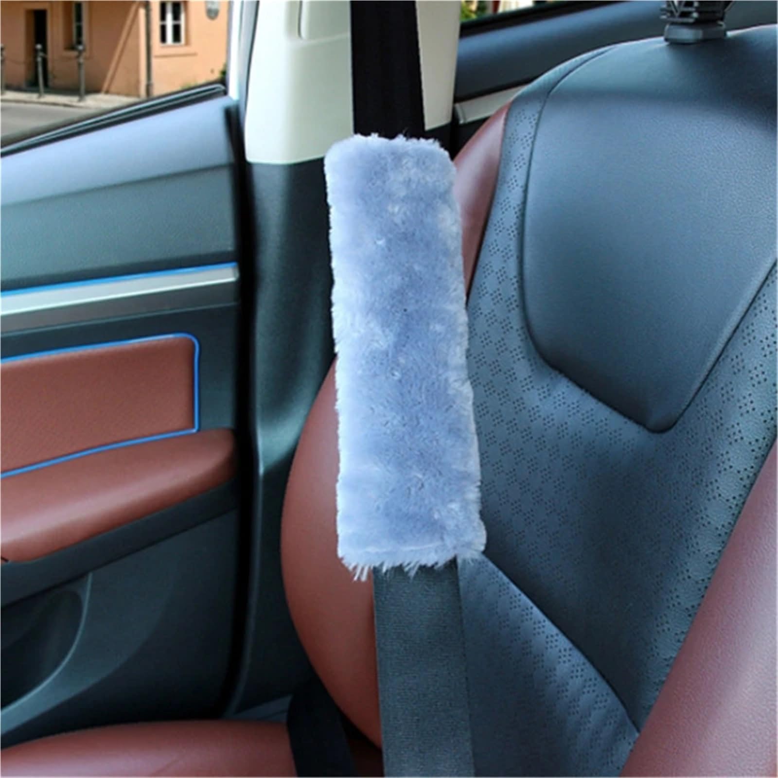 Protector Cinturon Coche Funda for cinturón de seguridad de coche, cinturón de seguridad esponjoso for cinturón de seguridad, Protector de hombro for adultos y niños, accesorios interiores de coche, 2