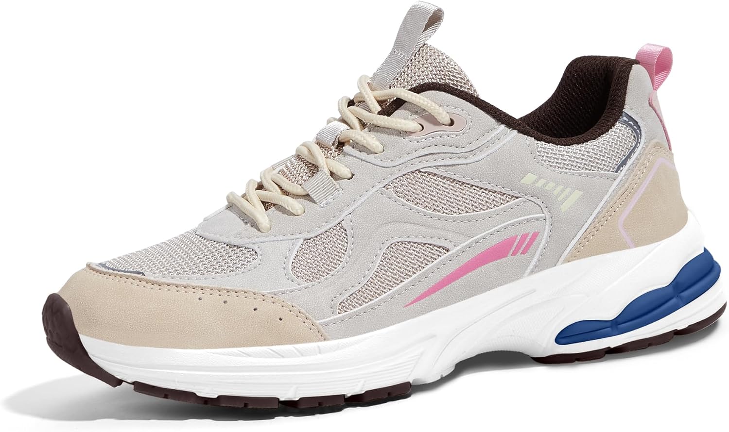 LUCKY STEP Women's Platform Chunky Fashion Sneakers Mesh Casual Running Tennis Workout Sport Work Trendy Athletic Walking Shoes