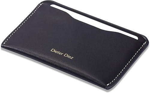 Miniatura 2 de HISCOW Tarjetero plegable delgado minimalista - Piel de becerro italiana, Negro -, Minimalista