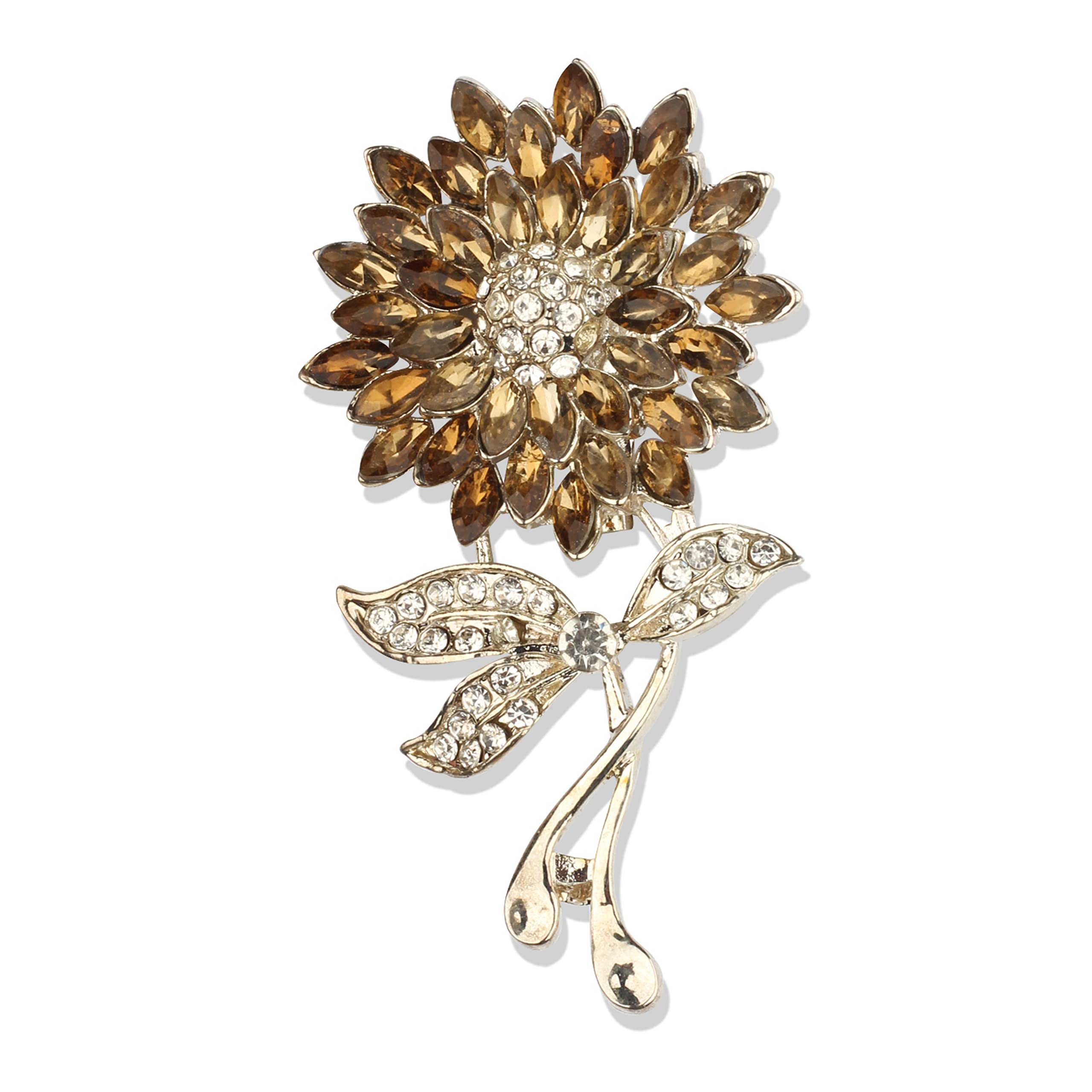 Panjatan Breathtaking Golden Coloured Blingy Sunflower Saree & Hijab Pin Brooch for Women|Girls (B0B8JLG9NF) Amazon Price History, Amazon Price Tracker