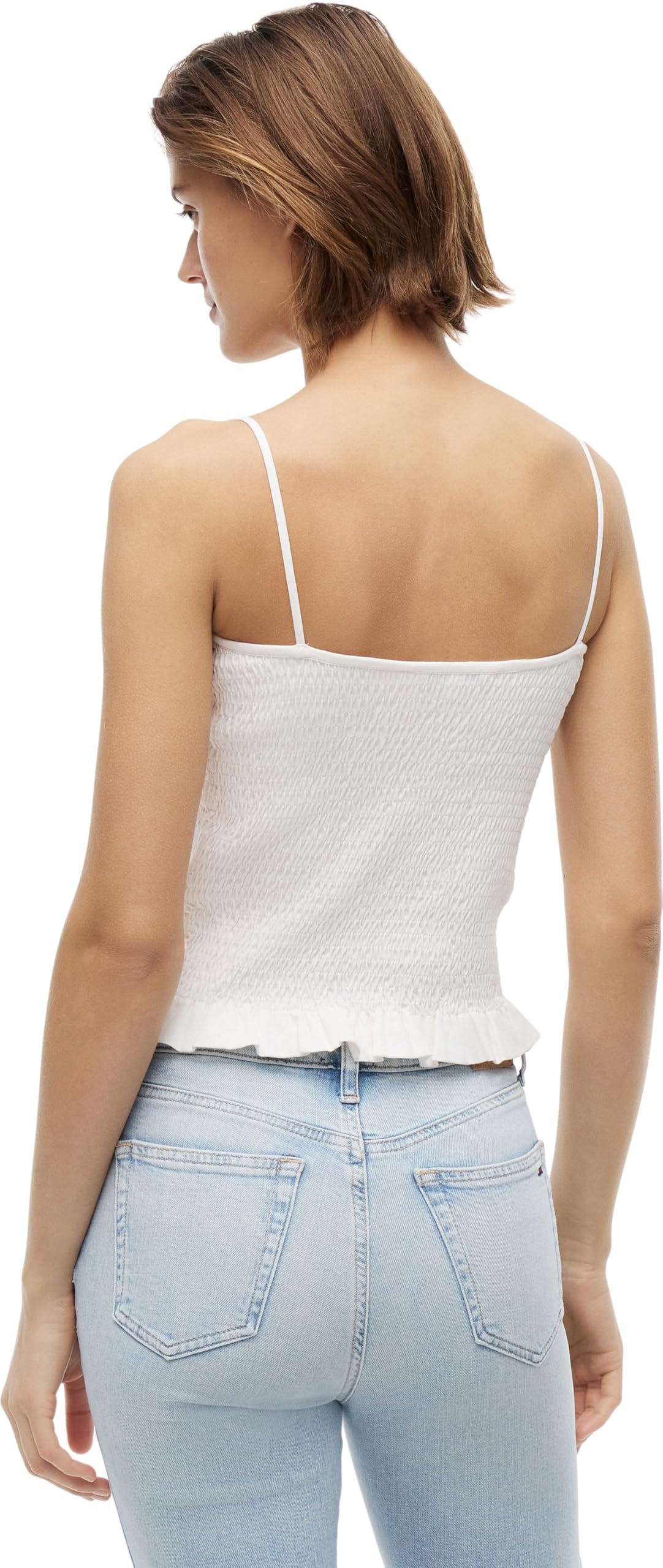 Tommy Jeans Tjw Slim Smock Strappy Top Dw0dw23117 Altre Magliette Donna (Pacco da 1)