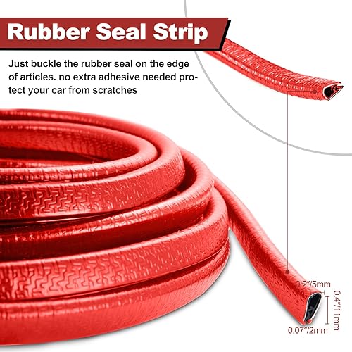 Miniatura 2 de Car Door Edge Protector,Rubber Car Door Protectors No Glue Car Accessories Rubber U Shape Car Trim Door Protectors Seal for Sedan, Trucks, SUV, ATV,