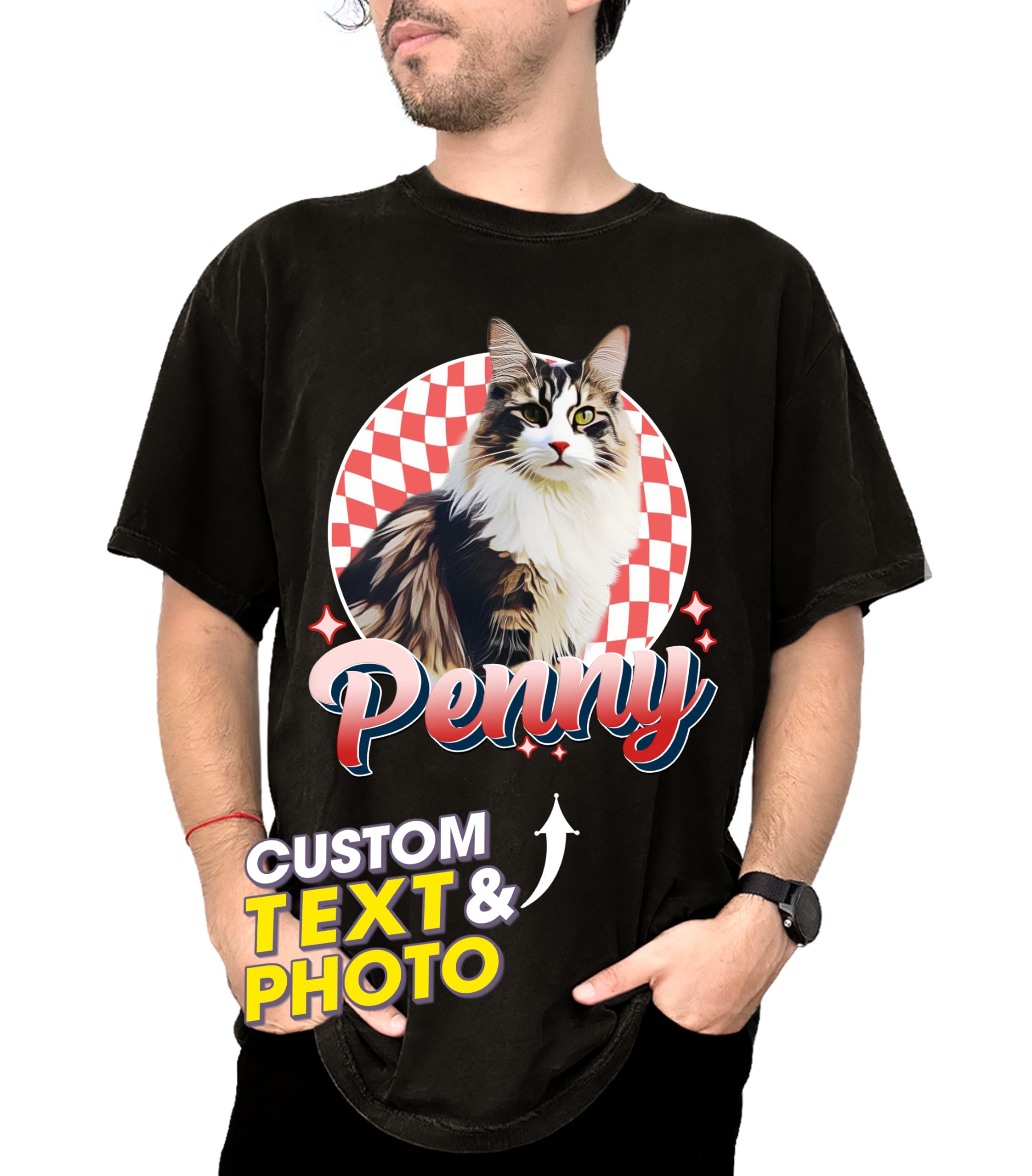 Mit & Mia Custom Your Own Bootleg Rap Shirts for Boyfriend Girlfriend Face Shirt with Photo Gift for Him Her Pet Lovers