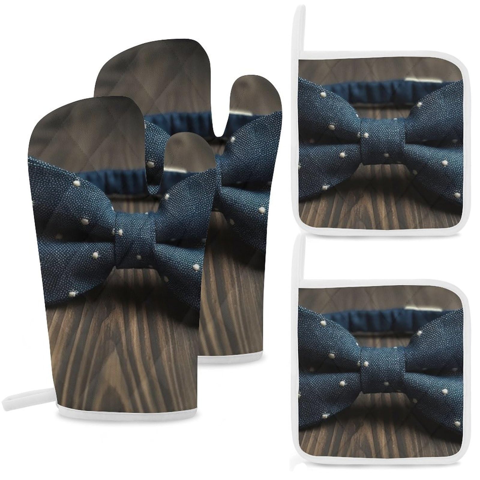 Maniques anti-chaleur et antiderapantes bleues impermeables pour le barbecue