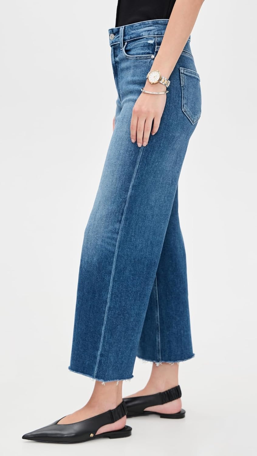 PAIGE Women's Anessa Jeans with Raw Hem - Image 4