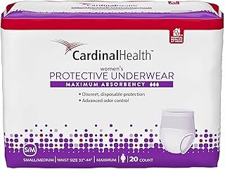 Cardinal Maximum Absorbency Protective Underwear For Women, Medium, 32 - 44
