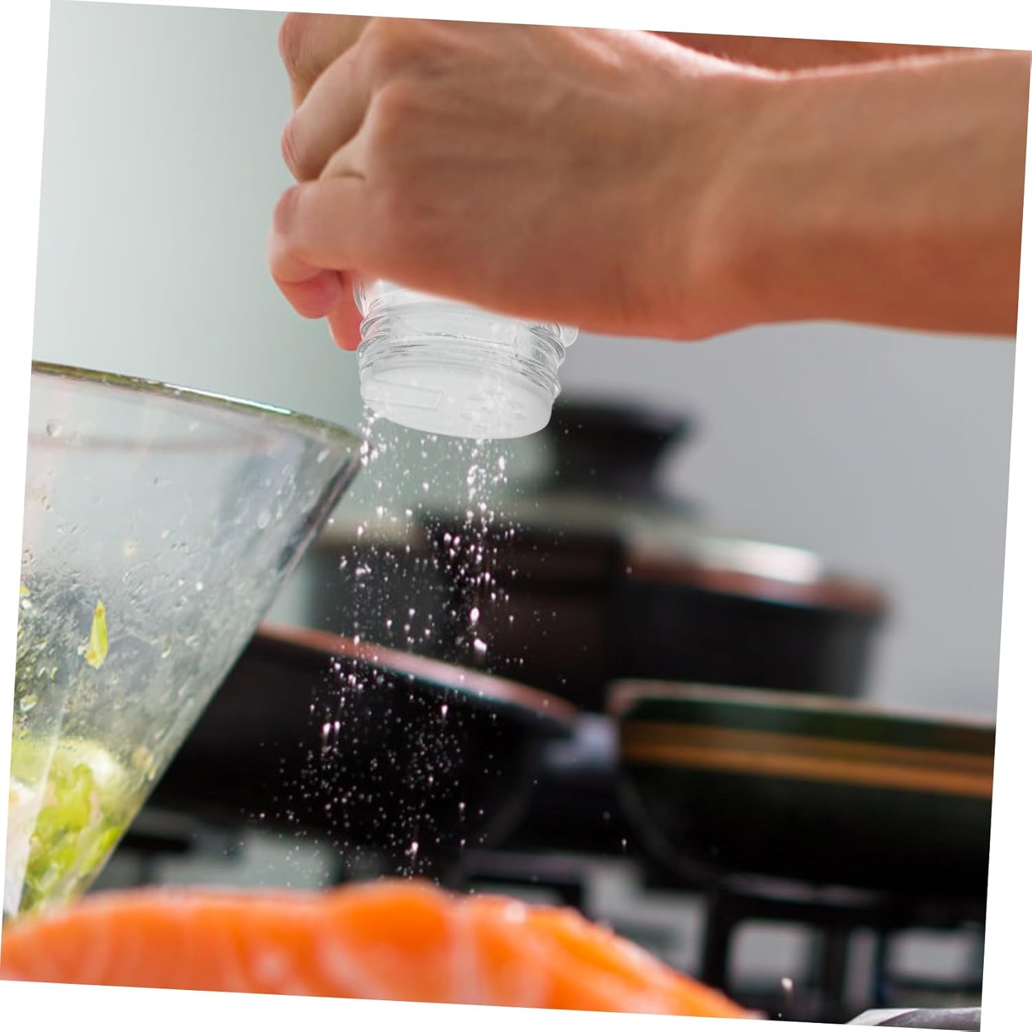 Luxshiny 12pcs Glass Set Cute Condiment Storage Containers Reusable Spice Bottles for Kitchen