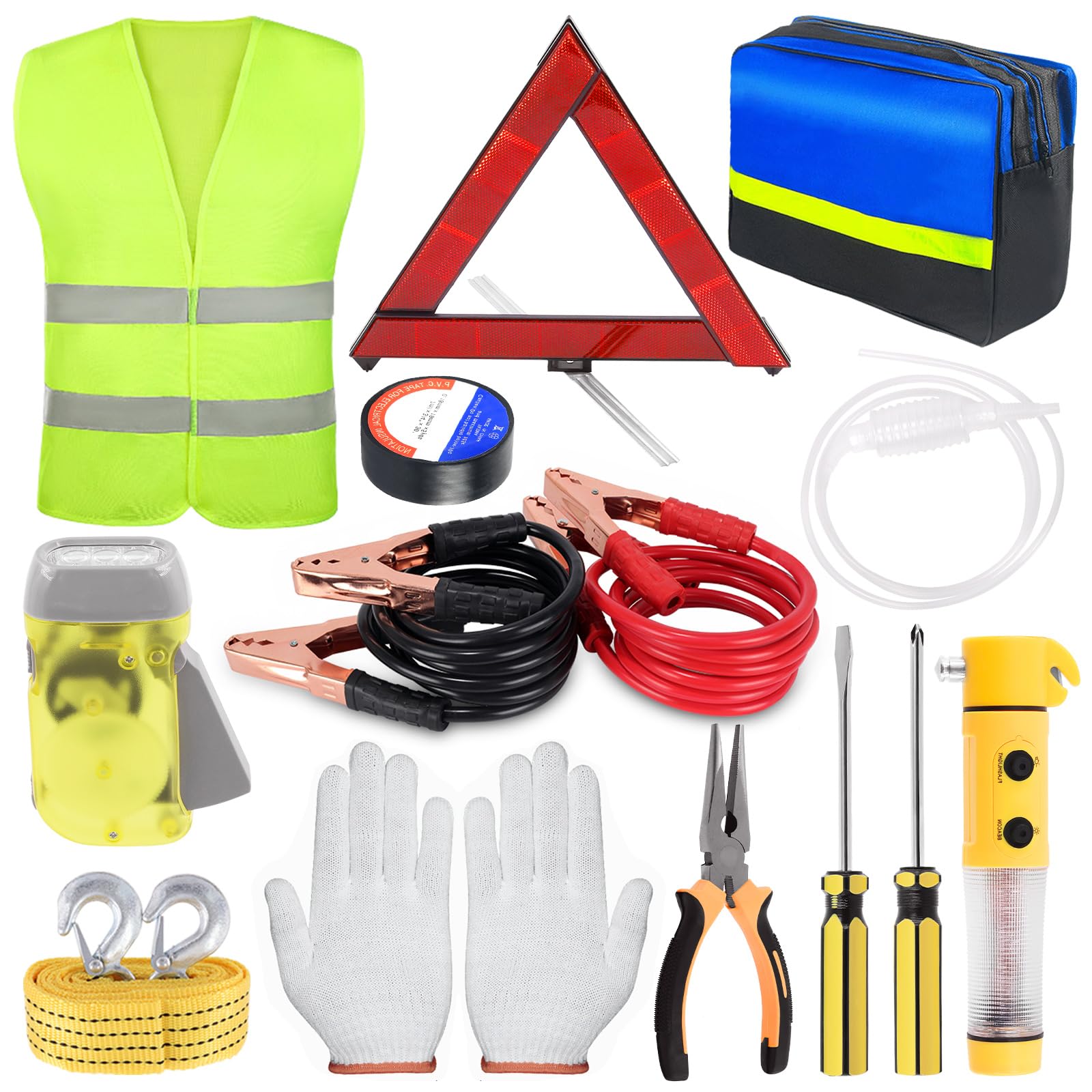 First Aid Kit Rustark 13Pcs Car Emergency Kit Auto Safety Roadside Assistance Car Camping