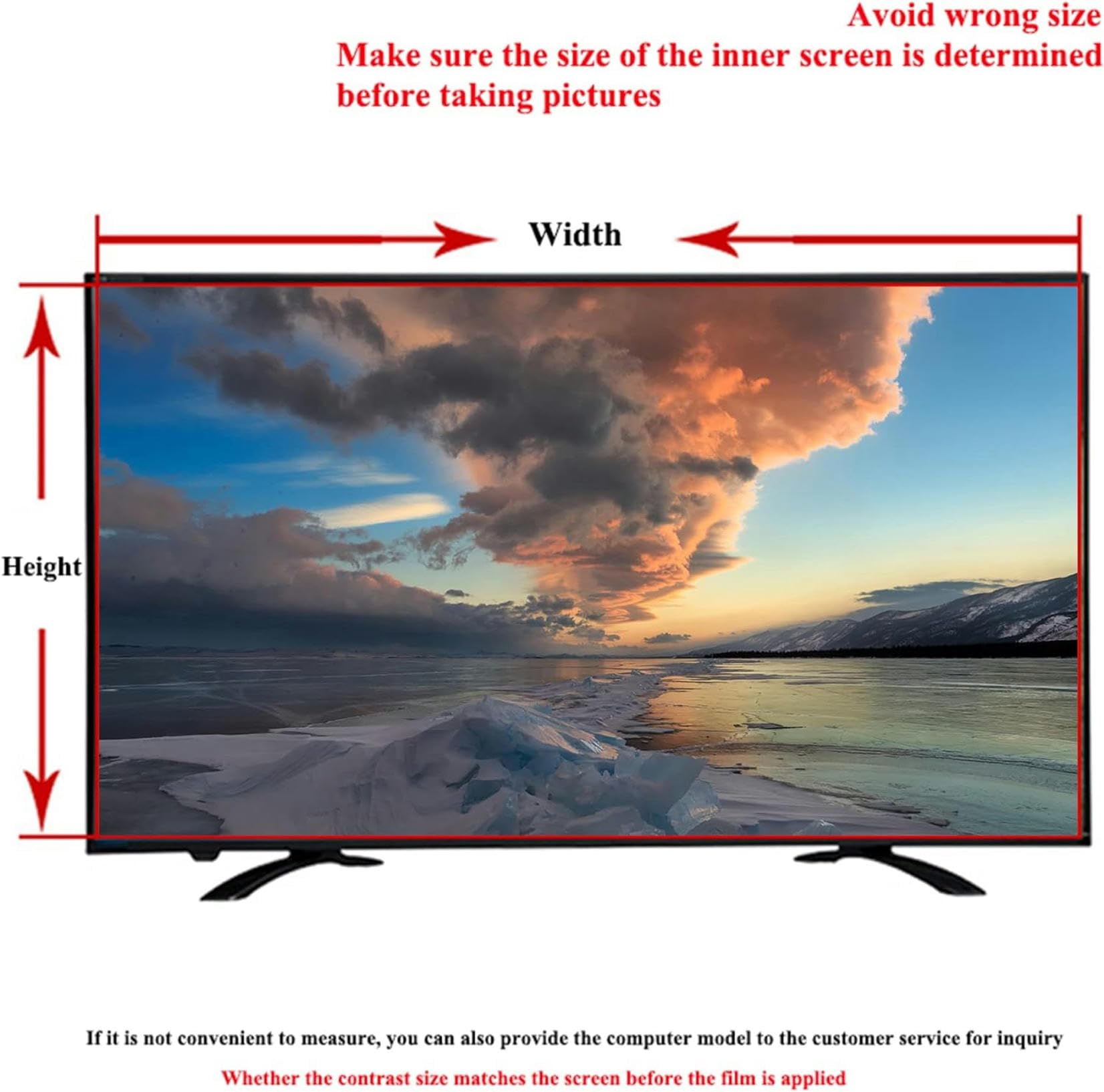 Protection D'Écran Mate Pour Téléviseur 42-65 Pouces, Film Anti-Lumière Bleue Et Anti-Reflets, Réduit La Fatigue Oculaire, Sans Bulles Et Anti-Rayures, Compatible Lcd, Led, Oled 4K, Qled Et Hdtv / 65