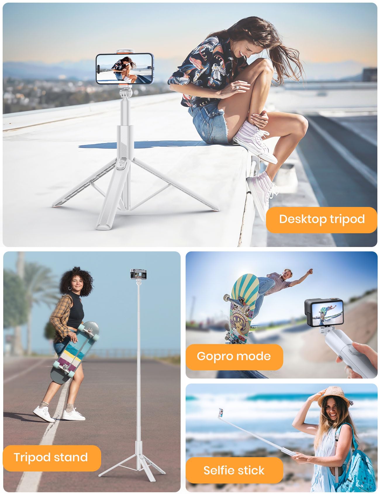 ANXRE 71" Phone Tripod, NT79 Extendable Selfie Stick with 1/4" Camera Mount for Cell Phone＆Camera, Phone Tripod Stand Holder with Remote Compatible with iPhone Android, Camera