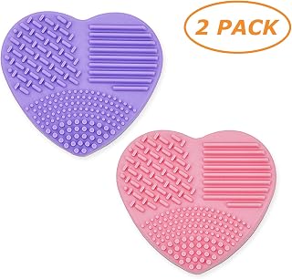 Pulitore per pennelli per trucco in silicone, Stuoia per la pulizia con spugna per rimozione dei colori Pulisci facilmente le spazzole o cambia colore per Pennello cosmetico