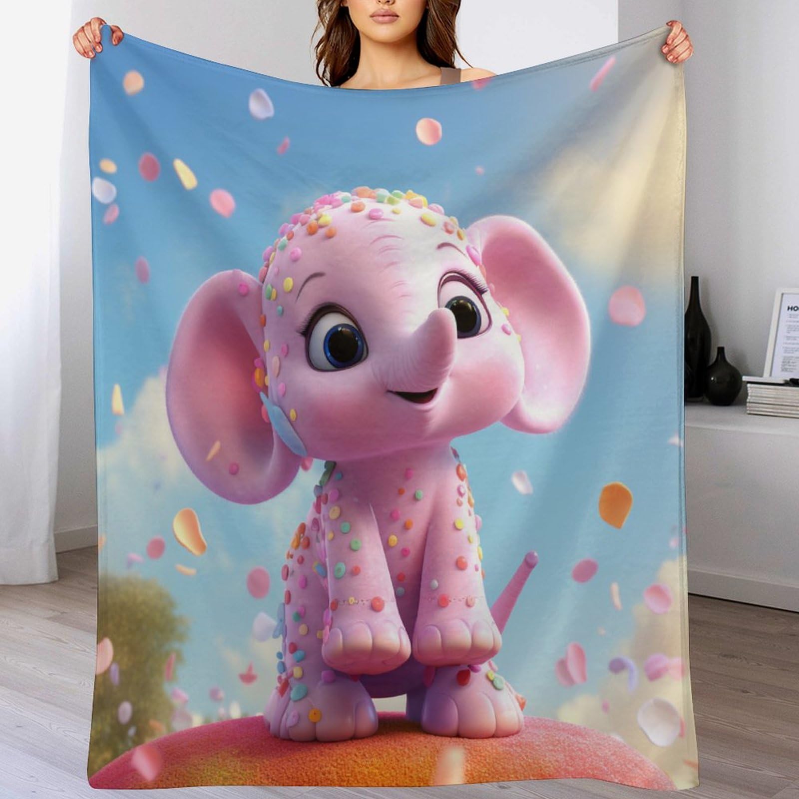 Couverture éléphant chaude pour canapé et soirées cocooning salon