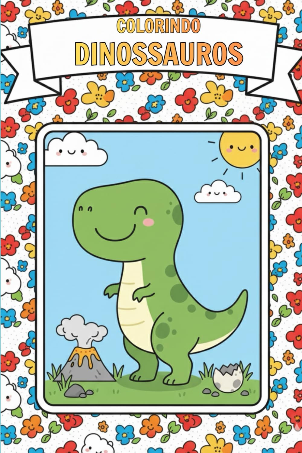 Colorindo Dinossauros: Colorir Desenhos de Dinossauros