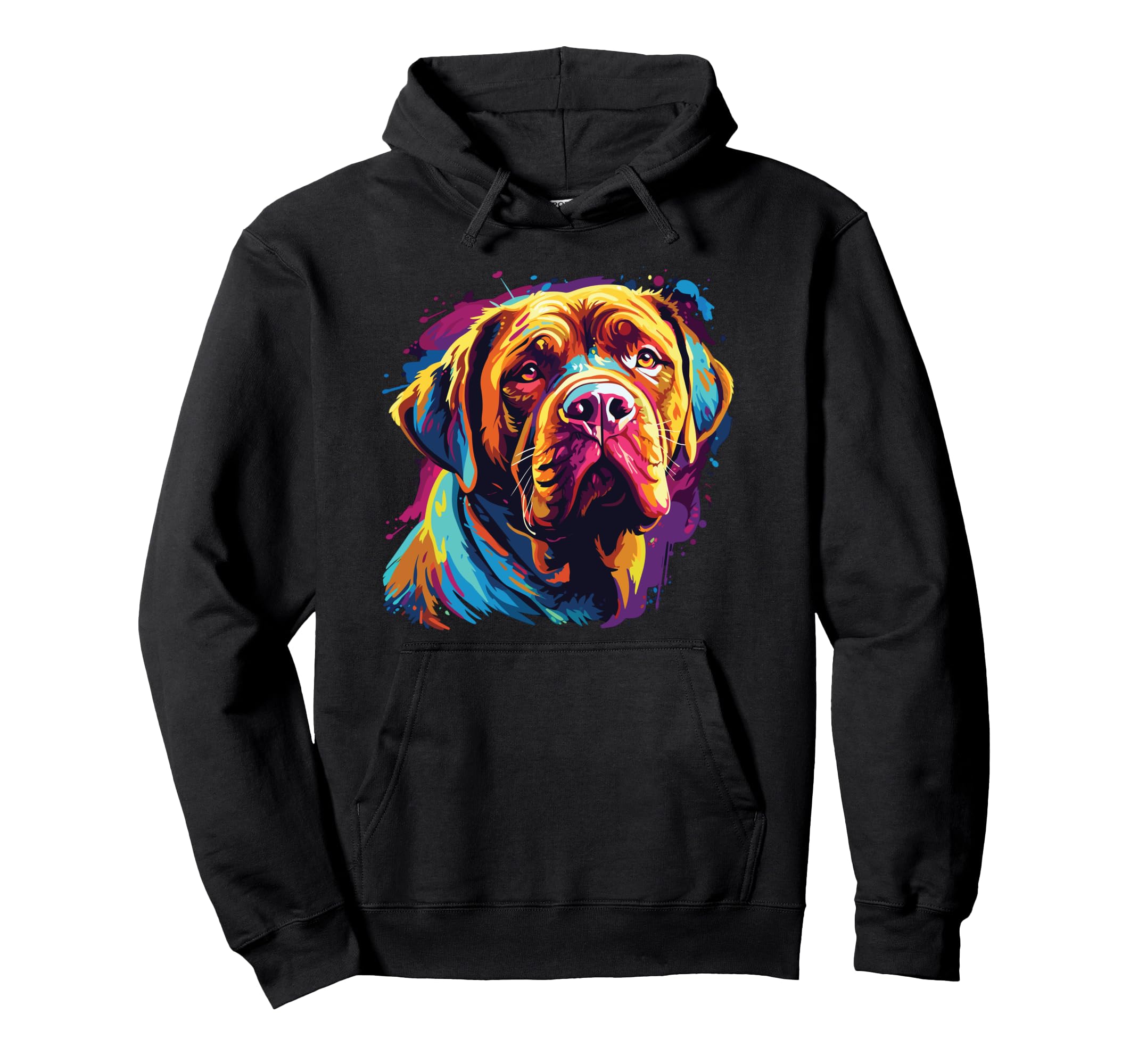 Watercolor Colorful Dogue De Bordeaux Dogs Pullover Hoodie