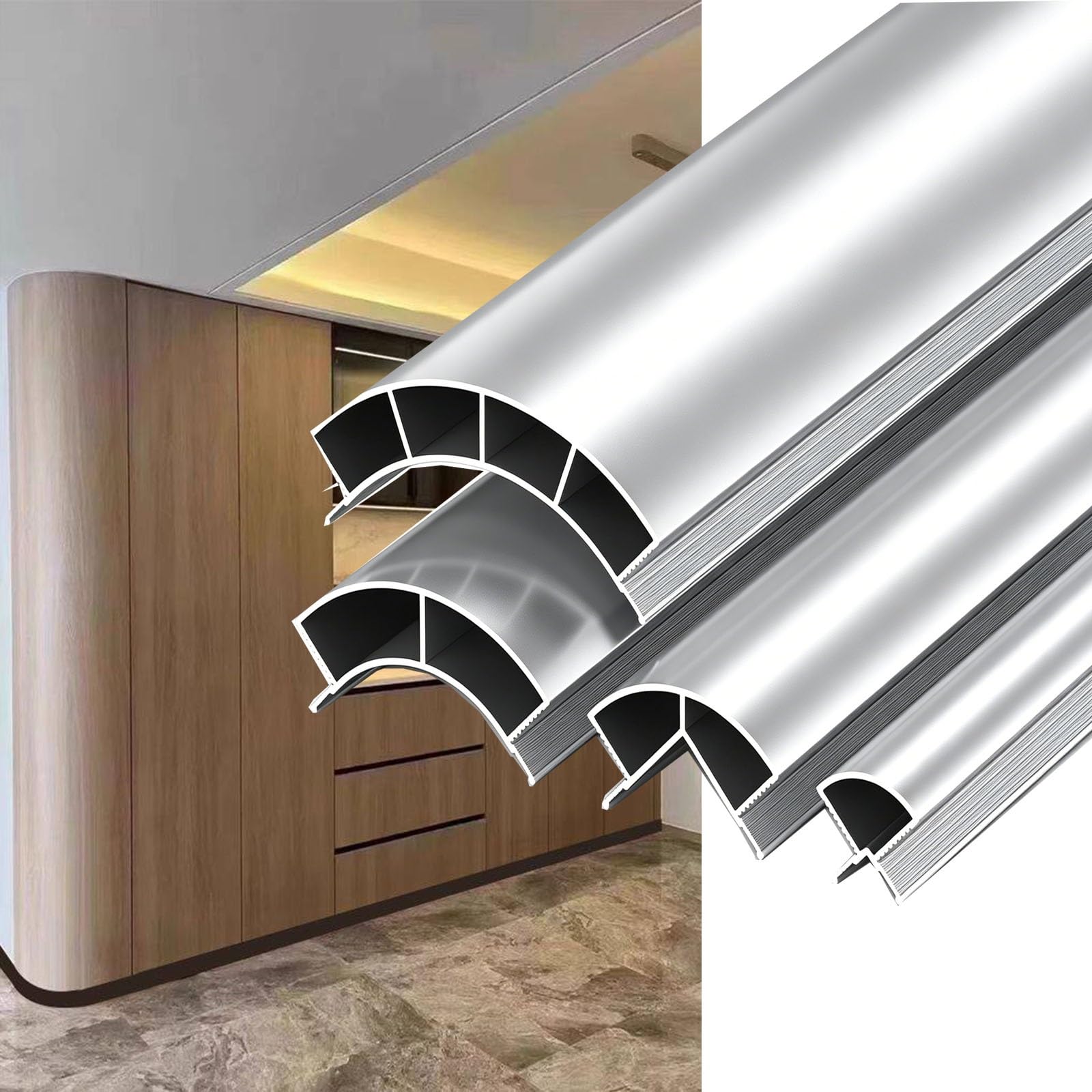 Profilé d'angle R35 de haute précision pour placard et boiserie 18mm