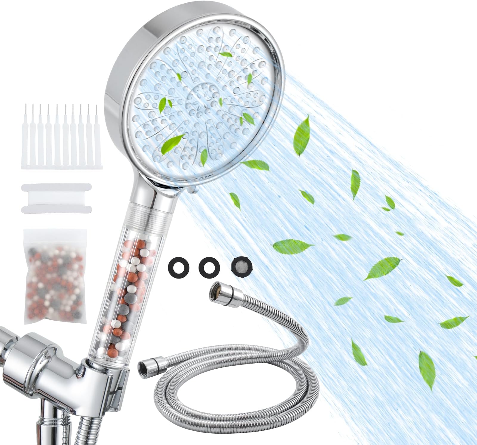 L'amourqua Filtered Shower Head with Handheld, High Pressure 6Model