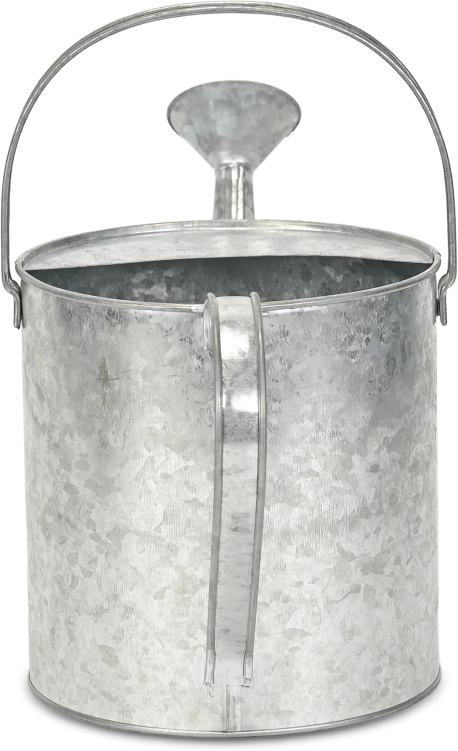 Valta Galvanized Metal Decorative Watering Can - Large Metal Décor, 17.25-Inch Gray for Living Room - by Cheungs