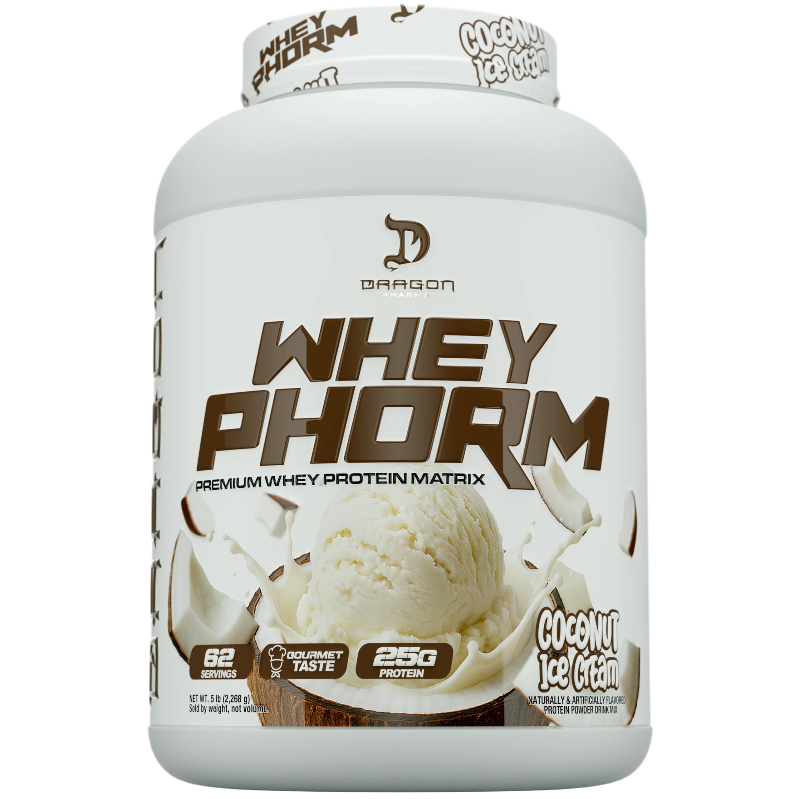 DRAGON PHARMA WheyPhorm, Whey Protein Blend, Fast Absorption, Gluten Free, Premium Whey Protein Matrix, Maximize Recovery, Great Tasting, 25 Grams of Protein (5