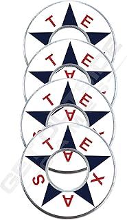 Get Outside Games 4 Texas Star VVashers - Washer Toss Washer Board Game Washers (White, 4 VVashers)