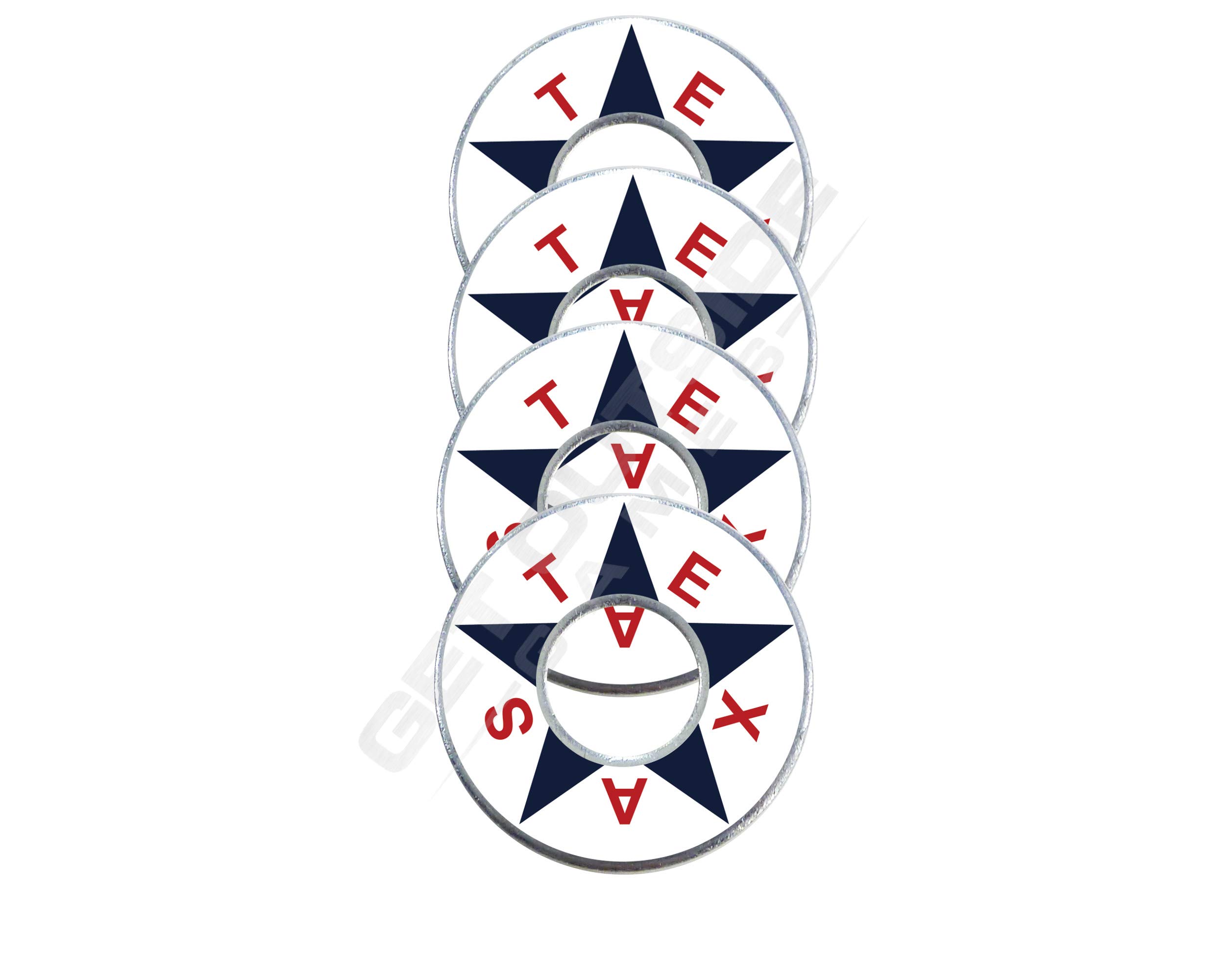 4 Texas Star VVashers - Washer Toss Board Game Washers (White, 4 VVashers)