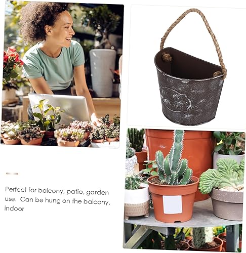 Miniatura 8 de Maceta de hierro para decoración del hogar, maceta de hierro para decoración del hogar, maceta de interior, maceta para interiores, florero colgante