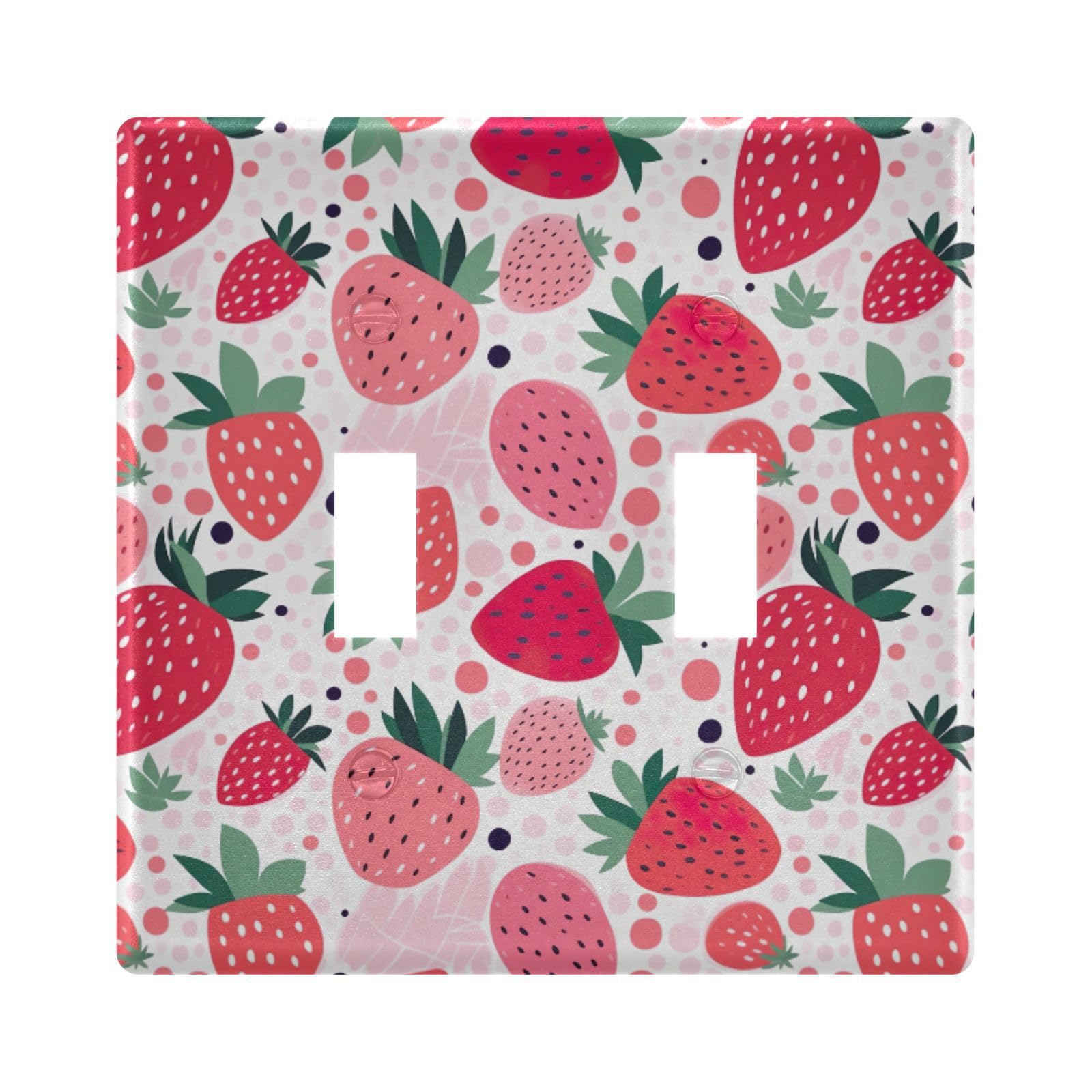 UMIRIKO Strawberry Light Switch Cover Plate Covers Decorative Double Toggle Home Decor 202a8716