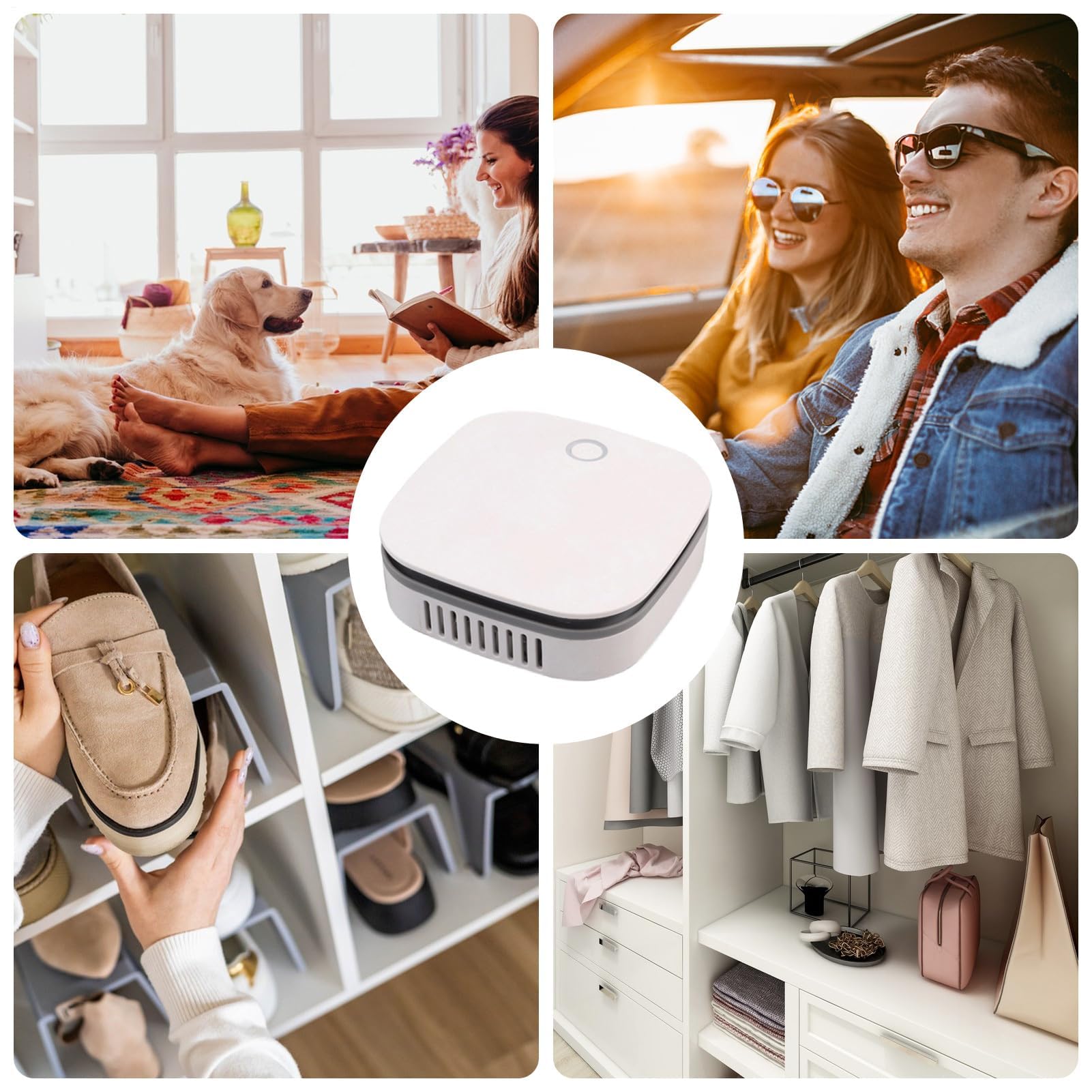 Purificatore d'aria per camera da letto, purificatori d'aria HEPA per rimozione odori di animali domestici, purificatore d'aria compatto per casa soggiorno cucina ufficio scuola materna auto