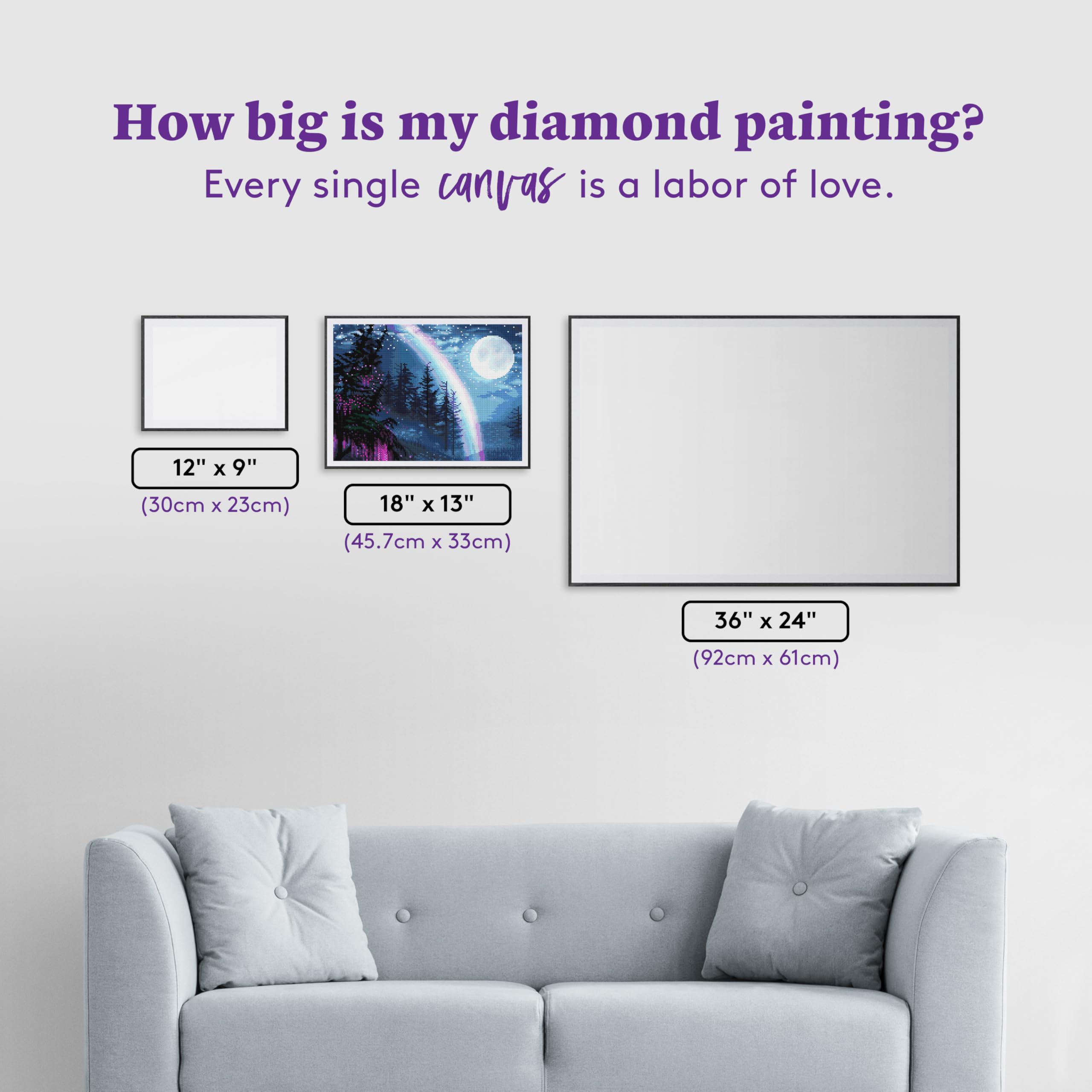 DIAMOND ART CLUB Wisteria Moon Diamond Painting Kit, Fun DIY