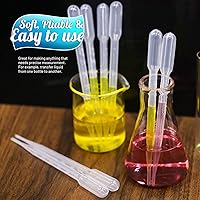 Vista 6 de Teenitor Pipetas de plástico de 0.1 fl oz, 25 pipetas de transferencia de plástico para aceites esenciales, pipetas de caída de 0.1 fl oz
