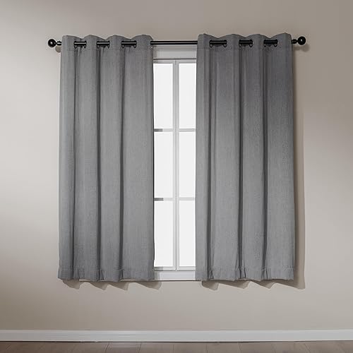 Tienda Basics Cortinas de felpilla para oscurecer la habitación, cortinas filtrantes de luz para dormitorio y sala de estar, juego de 2 paneles con