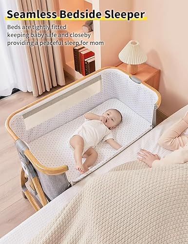 Miniatura 2 de Moisés de bebé, moisés de noche para bebé, 4 en 1, moisés portátil con ruedas, mosquitero y cesta de almacenamiento, cuna mecedora ajustable de 6