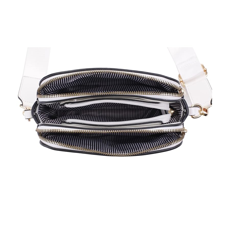 【A4収納可能】3way bag／silver Amazon.com: EVVE Crossbody Bags for Women Trendy Triple Zip