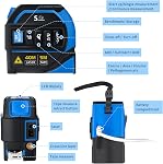 4 in 1 Laser Tape Measure,Laser Crosshairs | 130ft/40m Laser Distance Meter Display On Backlit LCD Screen with 16ft/5m AutoLock Measuring Tape | Ft/Inch/Fractions/M/mm