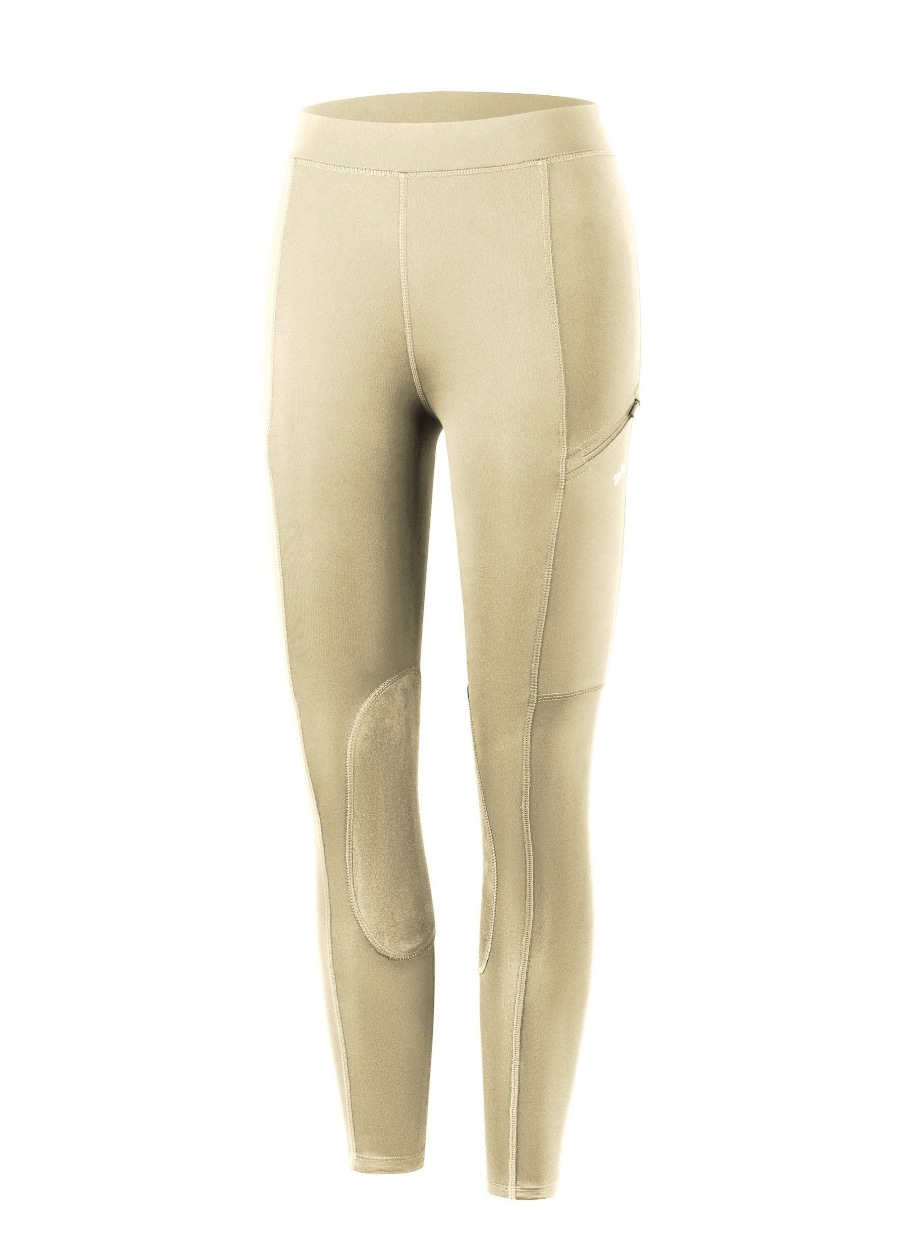 WILLIT Pantalon d'équitation pour enfant - Pantalon d'équitation pour fille - Pantalon d'équitation élastique - Poches zippées