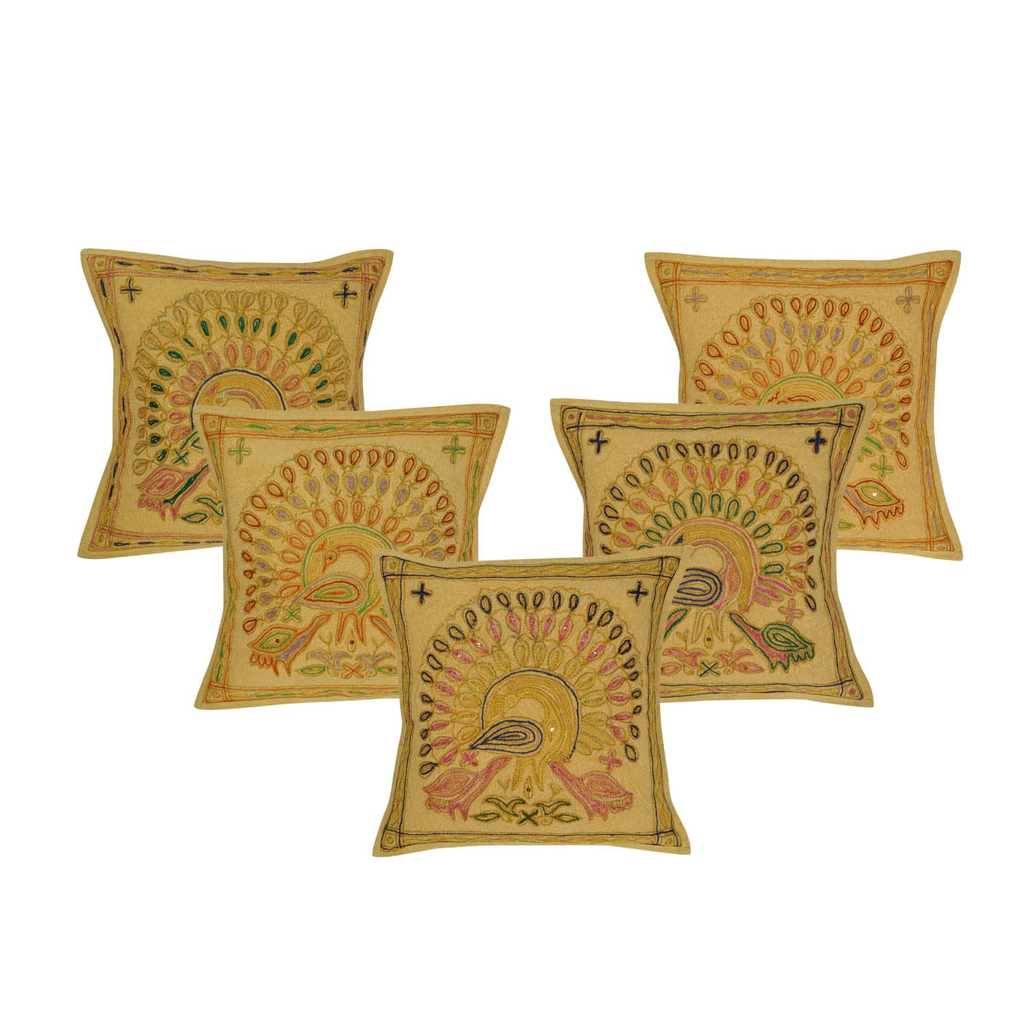 Amazon.co.jp: Lalhaveli ヴィンテージ刺繍ワークコットンクジャク